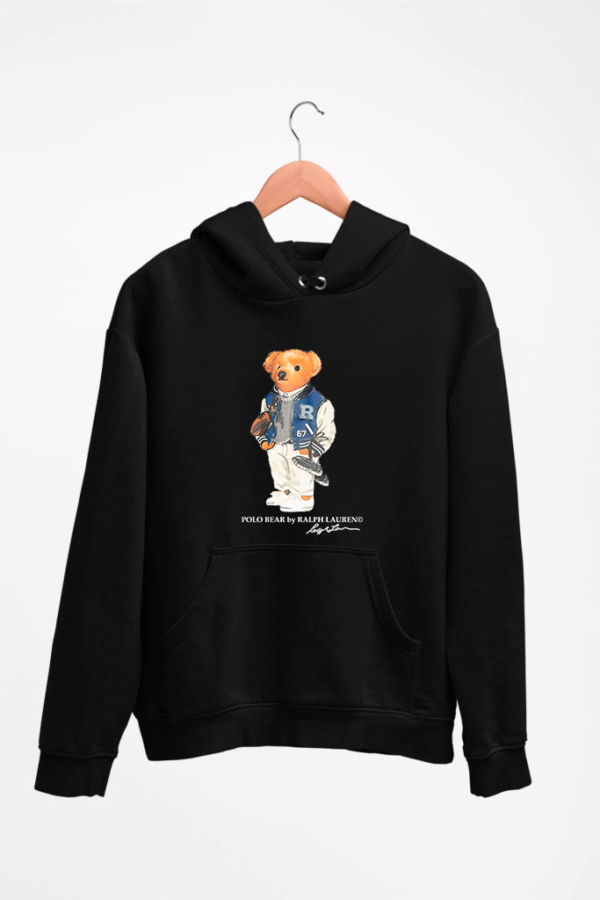 Buzo negro POLO BEAR RUGBY