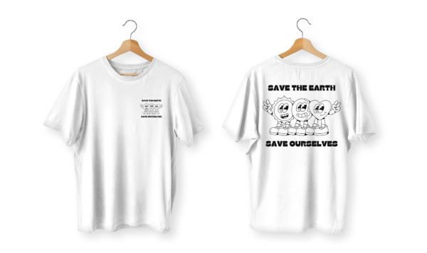 Save the earth remera blanca