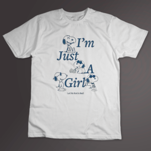 Remera blanca I'm just a girl