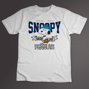 Remera blanca Snoopy Baseball