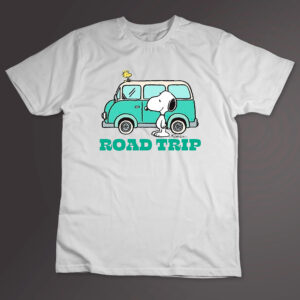 Remera blanca Snoopy Road trip