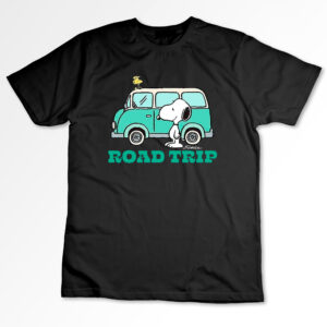 Remera negra Snoopy Road trip