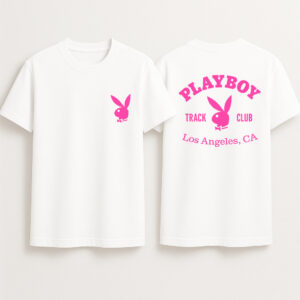 Remera blanca Playboy Rosa