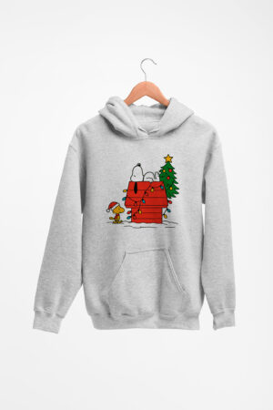 Buzo gris Snoopy & Woodstock Navidad
