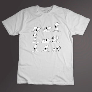 Remera blanca Snoopy Yoga