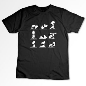 Remera negra Snoopy Yoga