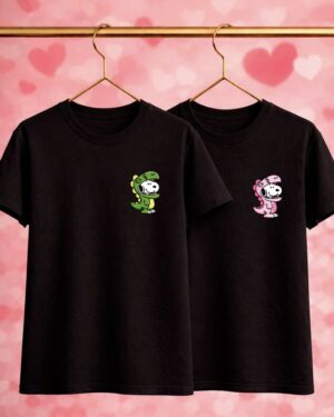Pack REMERAS Negras Snoopy Dino