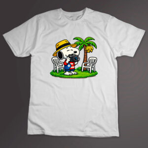 Remera blanca Snoopy Debí tirar más fotos