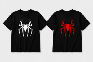 Pack REMERAS Negras Spiderman