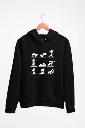 Buzo negro Snoopy Yoga