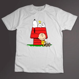 Remera blanca Snoopy home
